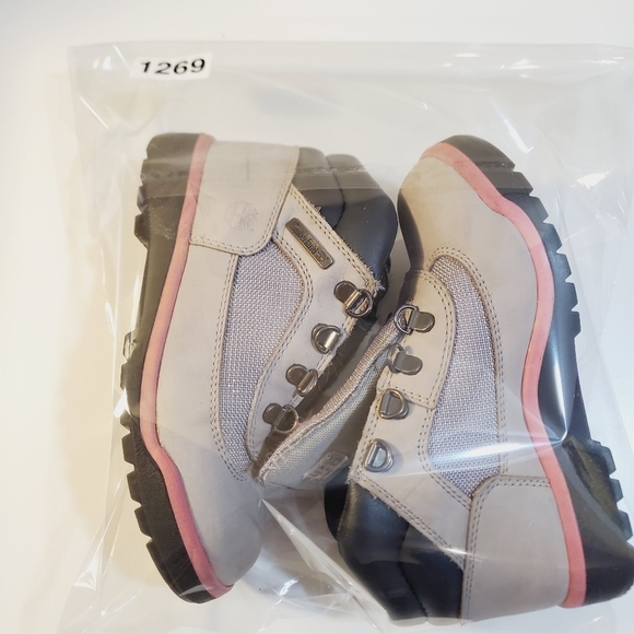 Timberland gray Girls lace up boots size 2 - Picture 9 of 9